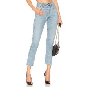 AGOLDE Riley High Rise Straight Crop Jeans